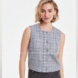 Chic Tweed Sleeveless Vest